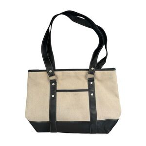 Stylish Black and Tan Tote Bag
